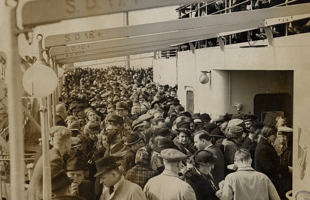 Het Duitse schip Wilhelm Gustloff dat voor de kust van Polen in januari 1945 tot zinken is gebracht door een Russische torpedo.